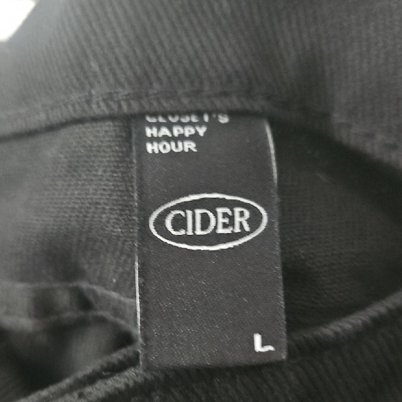 Cider Black and White Half Cow Print Skirt - Picture 3 of 4